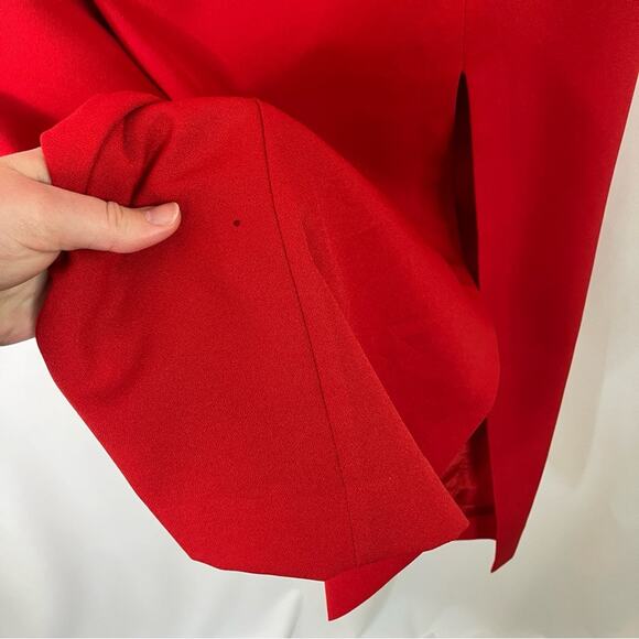 HW Collections | Vintage Red Sleeveless Dress Made in USA Long Scoop Neck 12 - Picture 5 of 8